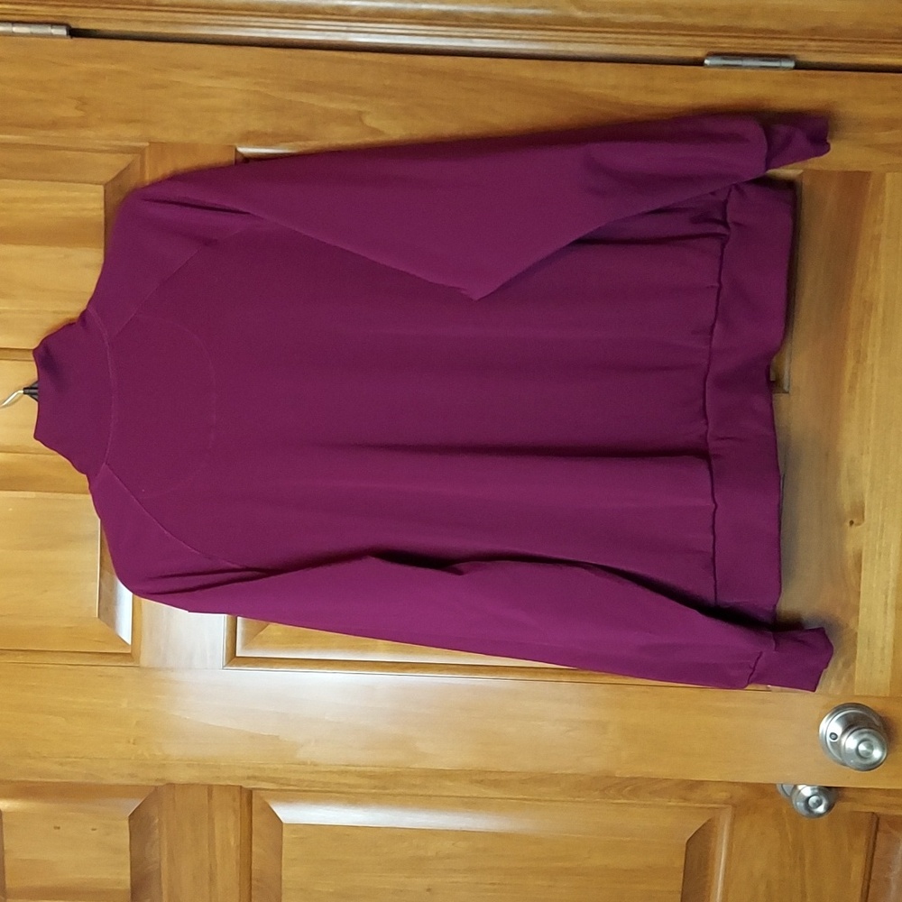 * Cherokee Infinity Soft Stretchy Wine, Zip-Up Jacket 2 Pockets Size 3X Like New - Picture 6 of 12